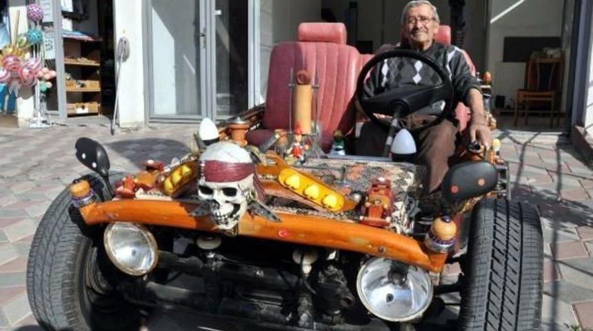 Hurda Parçalarından Otomobil Yaptı, 200 Kilometre Hıza Ulaştı