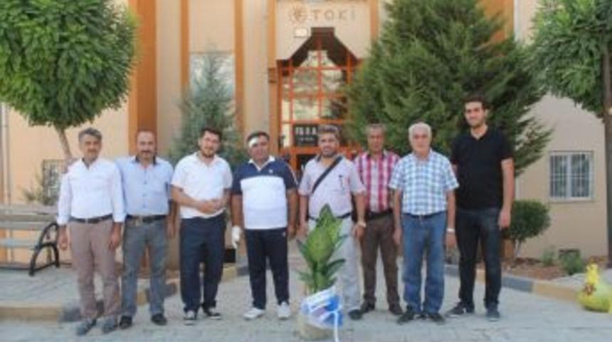 Kaza Ge&ccedil;iren Gazeteci G&uuml;neş&rsquo;e Ge&ccedil;miş Olsun Ziyareti