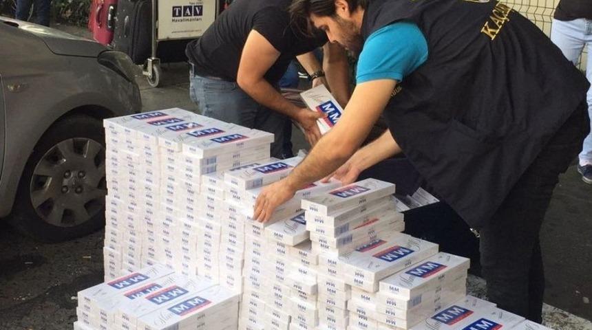 Atat&uuml;rk Havalimanı&rsquo;nda Ka&ccedil;ak Sigara Operasyonu