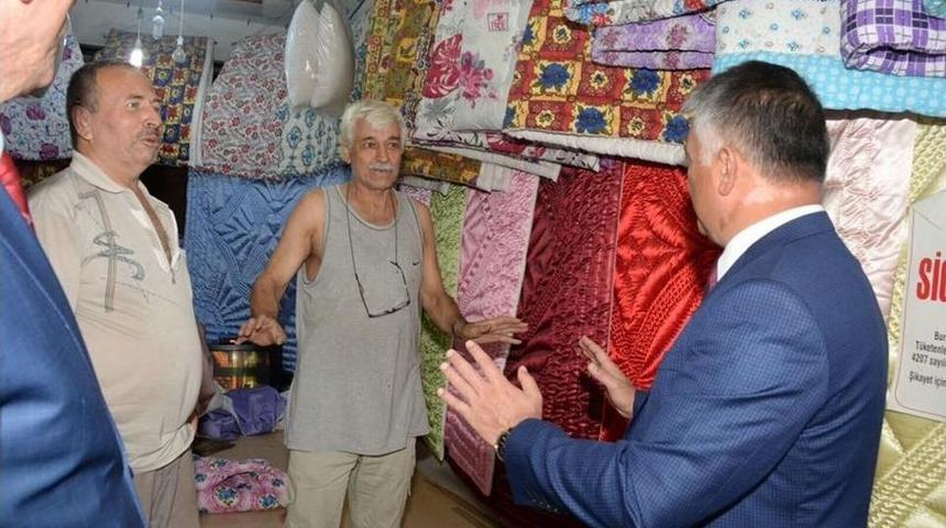 Vali Yazıcı, Pazarcı Esnafını Ziyaret Etti