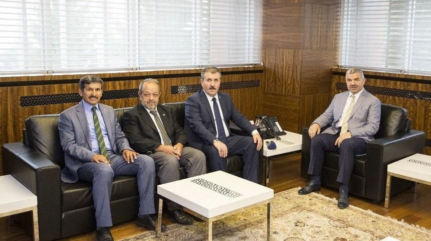 Bbp Genel Başkanı Mustafa Destici, Başkan &Ccedil;elik&rsquo;i Ziyaret Etti