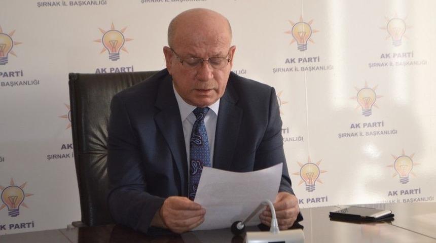 Ak Parti Şırnak İl Başkanı İstifa Etti