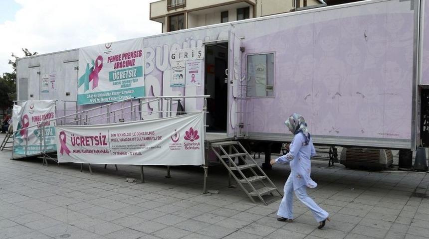 Mobil Mamografi Tırı Kent Meydanı&rsquo;nda
