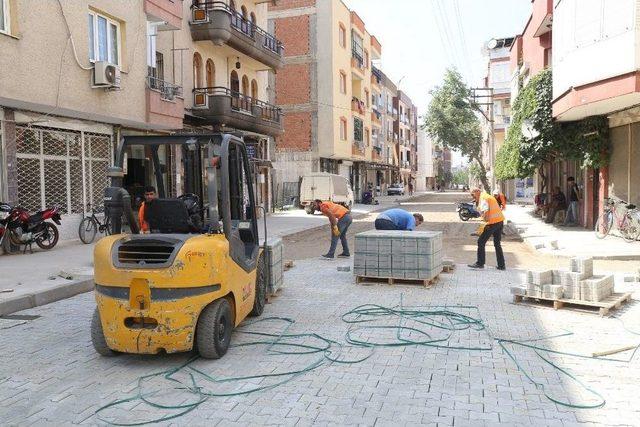 Turgutlu’da Altyapısı Tamamlanan Sokaklar Yenileniyor