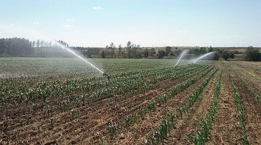 &Ccedil;ift&ccedil;i İkinci Mahsul Sulama Mesaisinde