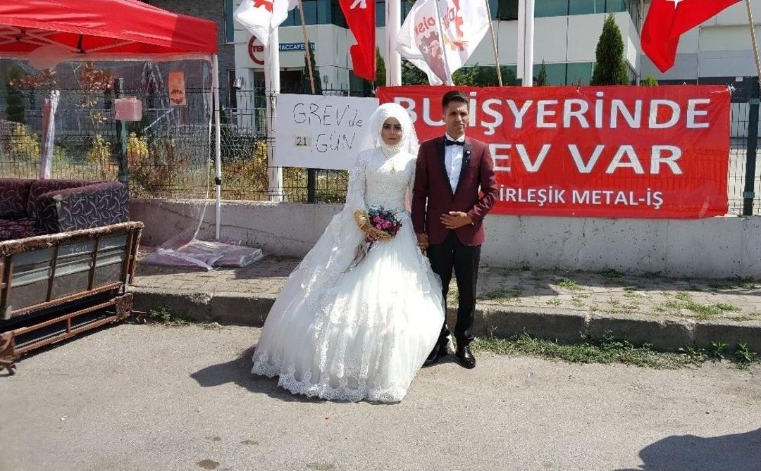 Grev &Ccedil;adırı Gelin Ve Damadı Ağırladı