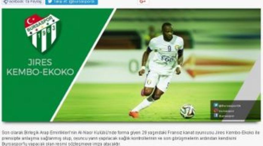Bursaspor Ekoko&rsquo;yu A&ccedil;ıkladı