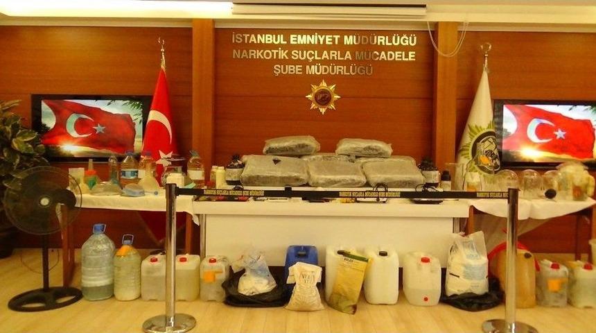 İstanbul&rsquo;da Uyuşturucu İmalathanelerine Baskın: 4&rsquo;&uuml; İranlı 9 Kişi G&ouml;zaltında