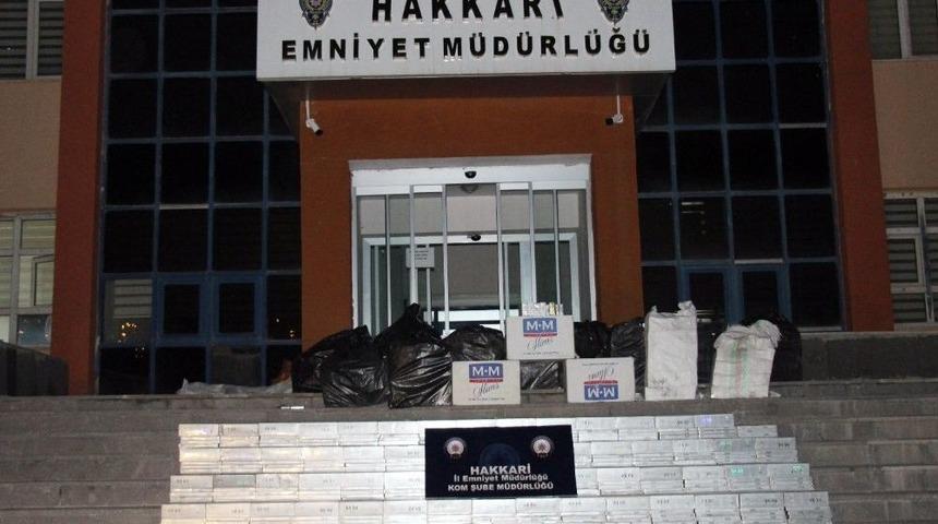 Hakkari&rsquo;de 23 Bin Paket Ka&ccedil;ak Sigara Ele Ge&ccedil;irildi