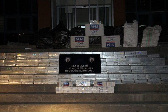 Hakkari’de 23 Bin Paket Kaçak Sigara Ele Geçirildi