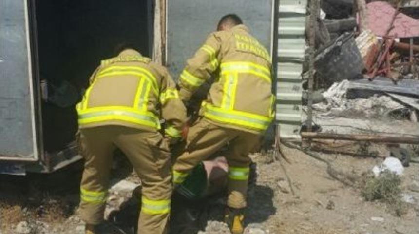 Konteynırda &Ouml;l&uuml; Bulundu