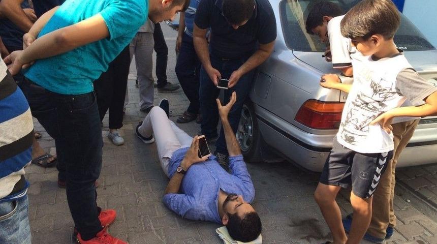 Otomobil Yayaya Çarptı: 1 Yaralı