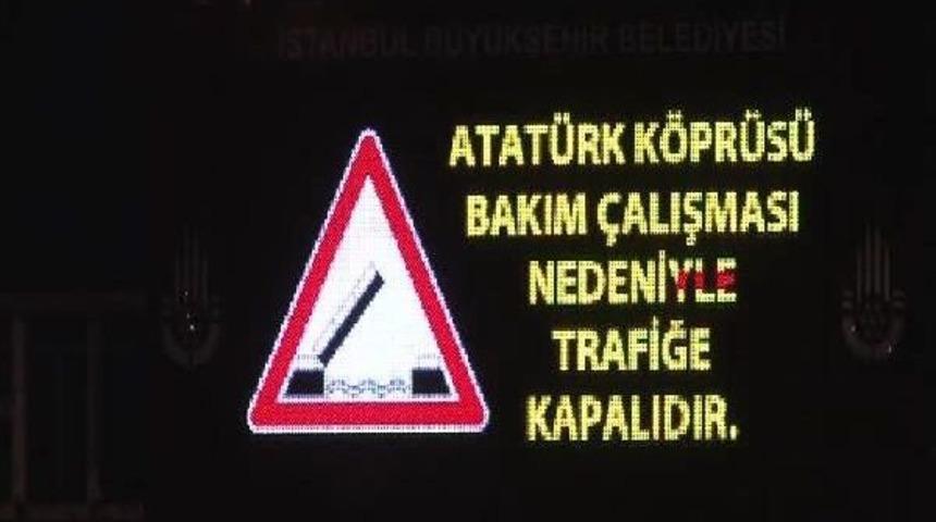 Atat&uuml;rk Ve Yeni Galata K&ouml;pr&uuml;leri Trafiğe Kapatıldı