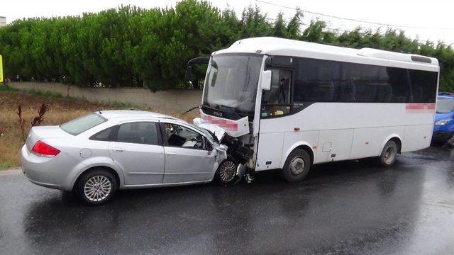 Silivri Kavaklı’da İşçi Servisi İle Otomobil Çarpıştı: 1 Ölü 6 Yaralı