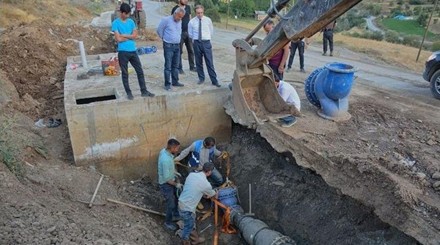 Epcim,i&ccedil;me Suyu Şebeke Hattı İmalatlarını Denetledi