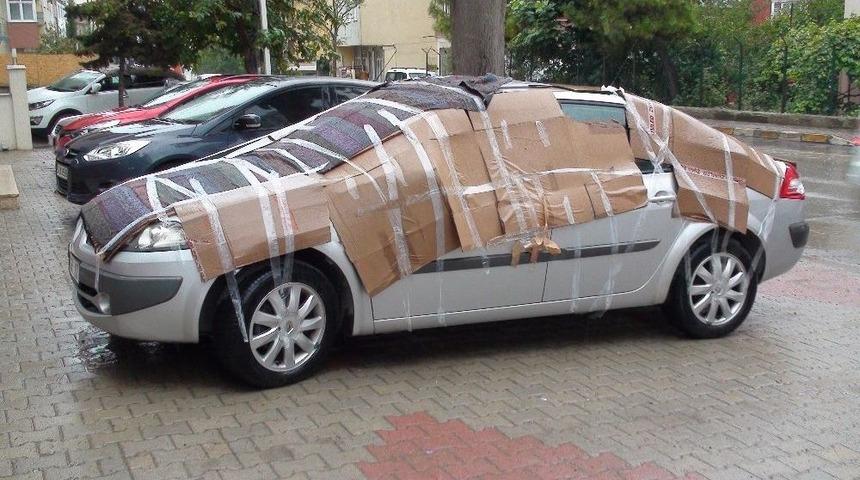 Vatandaşlardan Ara&ccedil;larına Kartonlu Ve Halılı &rsquo;dolu&rsquo; &Ouml;nlemi