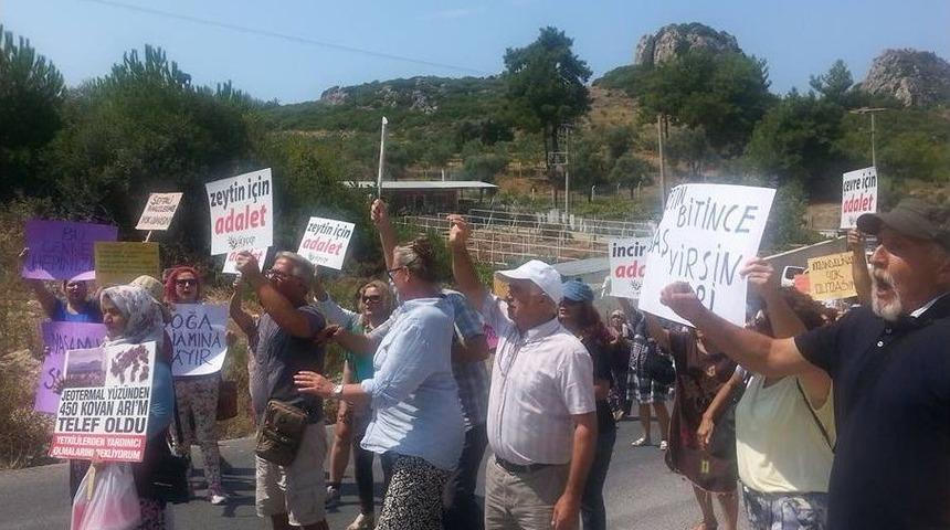 Kuşadası&rsquo;nda &rsquo;jeotermal Enerji Santralleri&rsquo; Protestosu