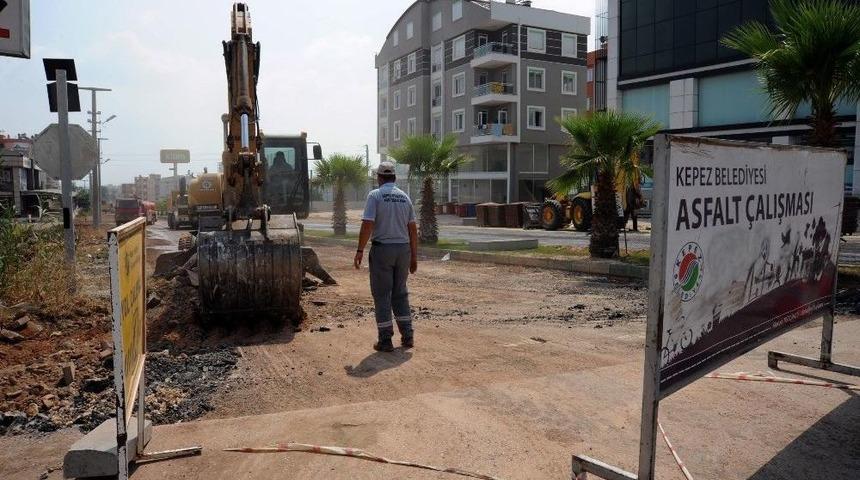 Kepez&rsquo;de Sıcak Asfalt &Ccedil;alışması