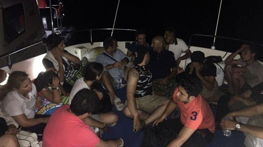 6 Kişilik Tekneden 16 Ka&ccedil;ak G&ouml;&ccedil;men &Ccedil;ıktı