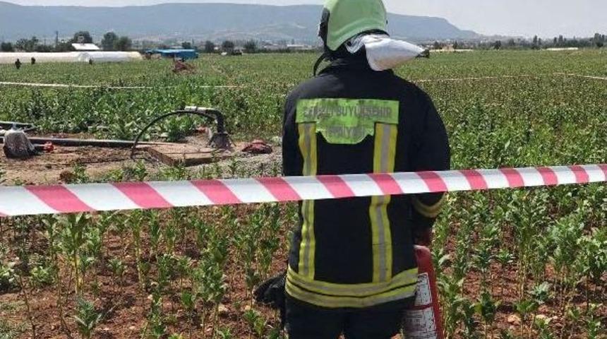Tarladaki Kuyudan &Ccedil;ıkan Gaz Alev Aldı, 1 Kişi Yaralandı