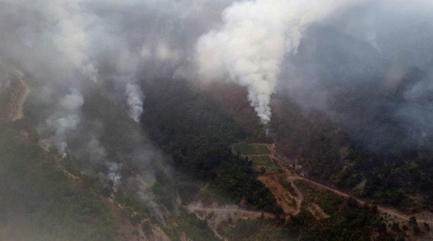 Ter&ouml;ristlerin &Ccedil;ıkardığı Orman Yangınını S&ouml;nd&uuml;rme &Ccedil;alışmaları S&uuml;r&uuml;yor