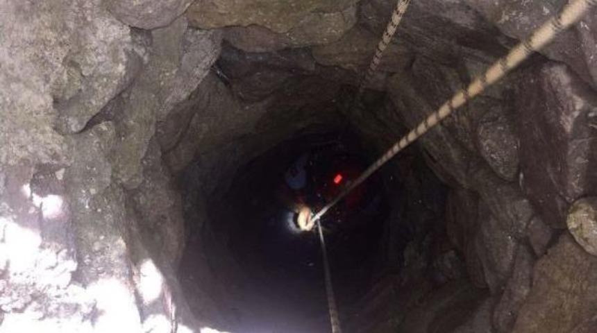 Su Kuyusuna D&uuml;şen Yavru Kediyi Itfaiye Kurtardı