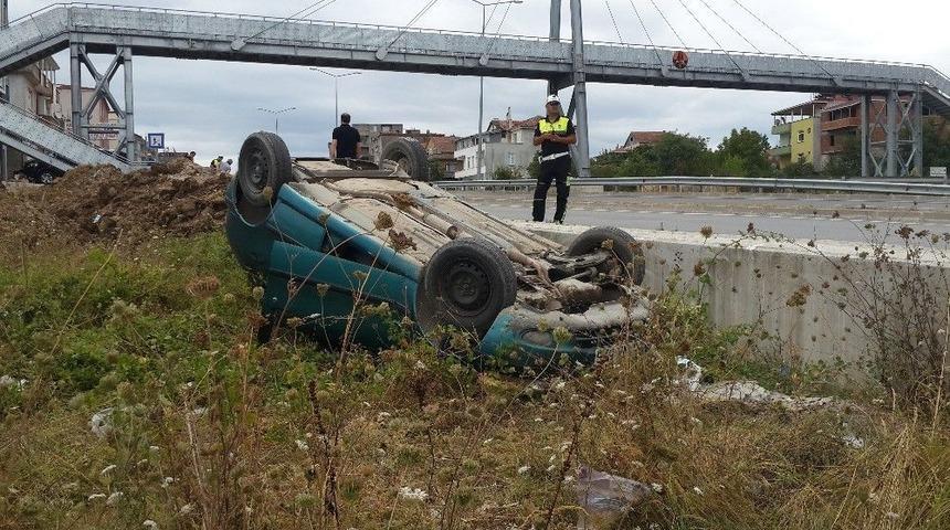 Otomobil Takla Attı: 1 Yaralı