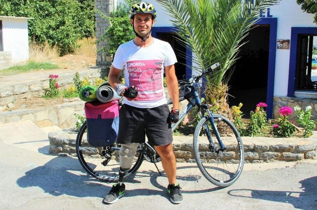 Protez Bacağıyla Bin Kilometre Pedal &Ccedil;evirdi