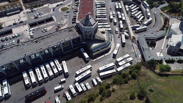 15 Temmuz Demokrasi Otogarı’ndaki Hareketlilik Havadan Görüntülendi