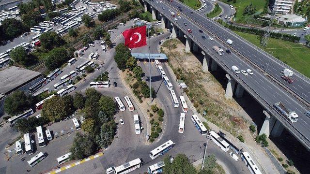 15 Temmuz Demokrasi Otogarı’ndaki Hareketlilik Havadan Görüntülendi