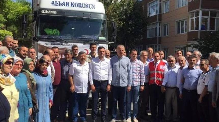 Darıca'dan, Suriye'ye 6 Tır Dolusu Yardım G&ouml;nderildi