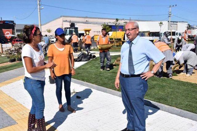 Başkan Kadir Albayrak Bülent Ecevit Parkı’nda İncelemede Bulundu