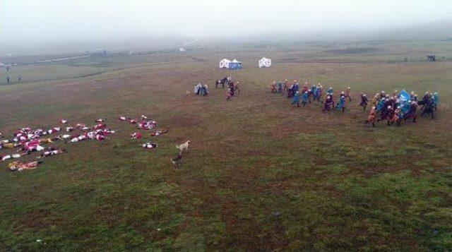 1500 Rakımlı Yaylada Savaş Sahnesi Canlandırıldı