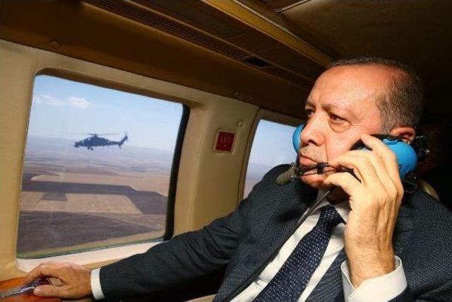 Cumhurbaşkanı Erdoğan, Muş Yolunda Havadan Incelemelerde Bulundu