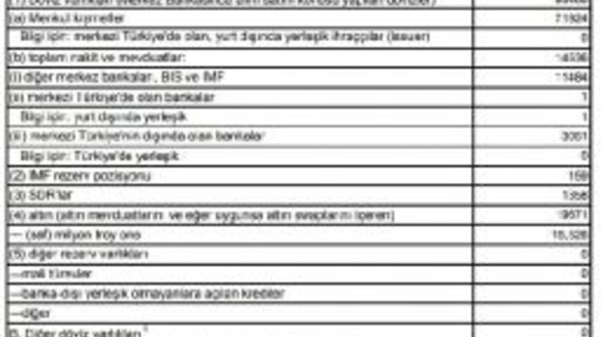 Merkez Bankası&rsquo;Nın Rezervleri Temmuz&rsquo;Da Y&uuml;zde 1 Azalarak 107.6 Milyar Dolara Geriledi