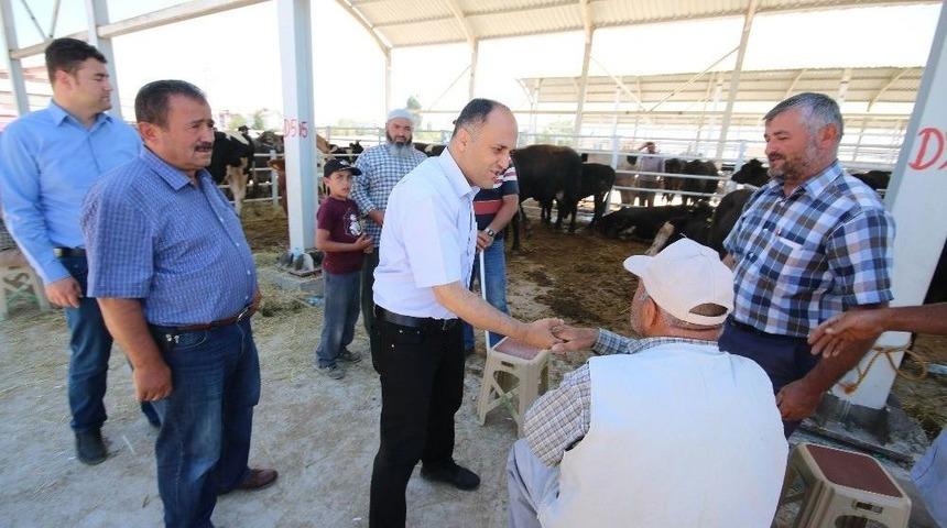 Başkan &Ouml;zaltun&rsquo;dan Kapalı Hayvan Pazarı Ziyareti