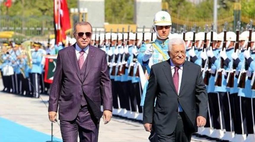 Filistin Devlet Başkanı Abbas, Cumhurbaşkanlığı Sarayı'nda (2) - (Yeniden)