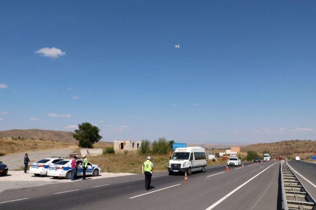 Yozgat&rsquo;ta Bayram Trafiğine &rsquo;drone&rsquo;lu Denetim