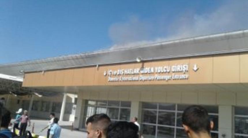 Ferit Melen Havalimanı&rsquo;nda Korkutan Yangın