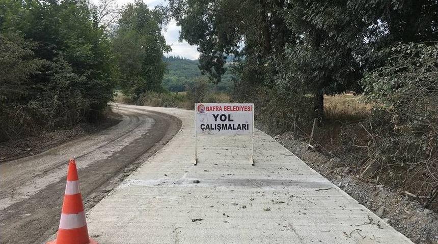 Bafra Belediyesinden 250 Bin Metrekare Beton Yol