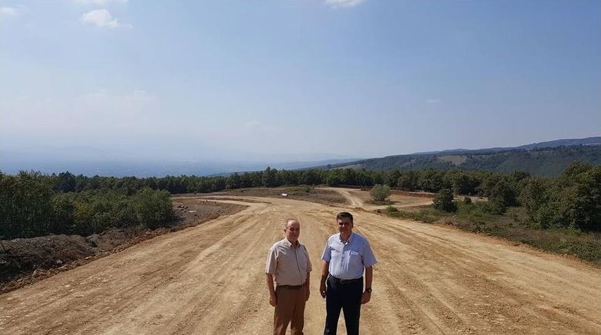 Başkan Yal&ccedil;ın, Ahı Dağı Yolundaki &Ccedil;alışmaları İnceledi