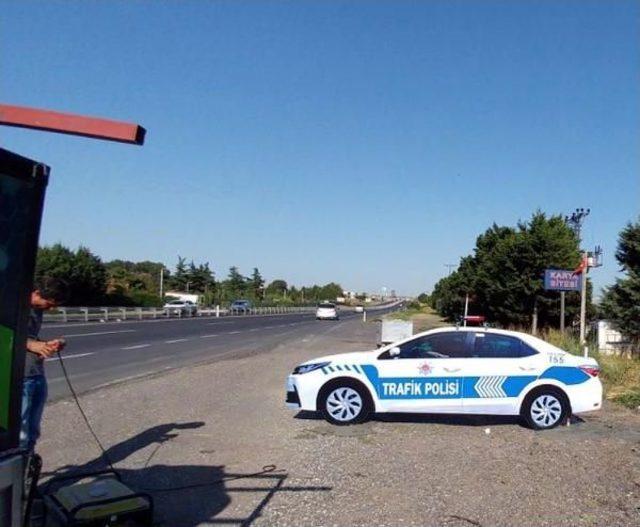 Tekirdağ'da Maket Polis Araçları Görevde