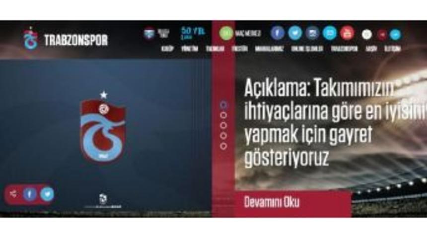 Trabzonspor'dan Transfer A&ccedil;ıklaması