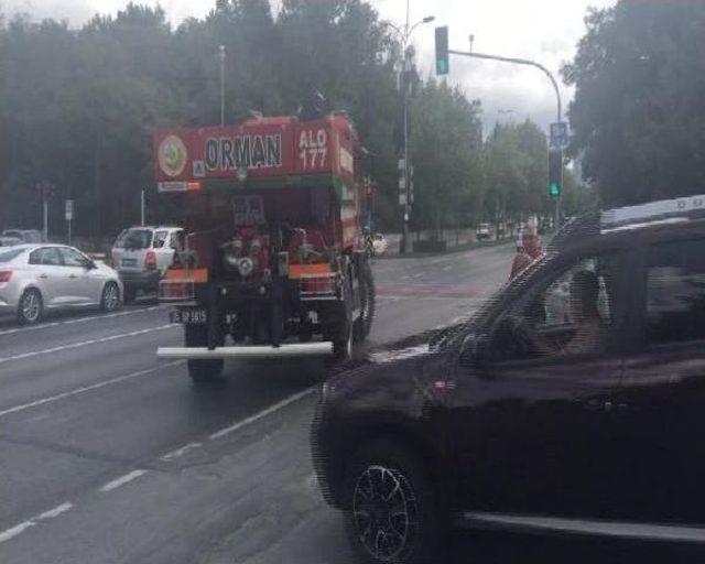 Ormanlık Alandan Geçen Doğal Gaz Borusunda Patlama Meydana Geldi