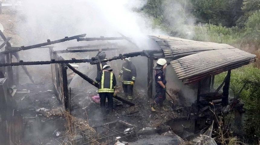 Samsun&rsquo;da Ahşap Ev Yangını