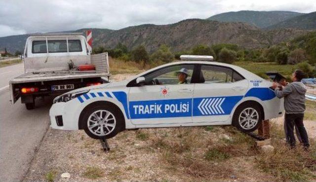 Karabük'te Iki 'kara Nokta'ya Maket Polis Aracı