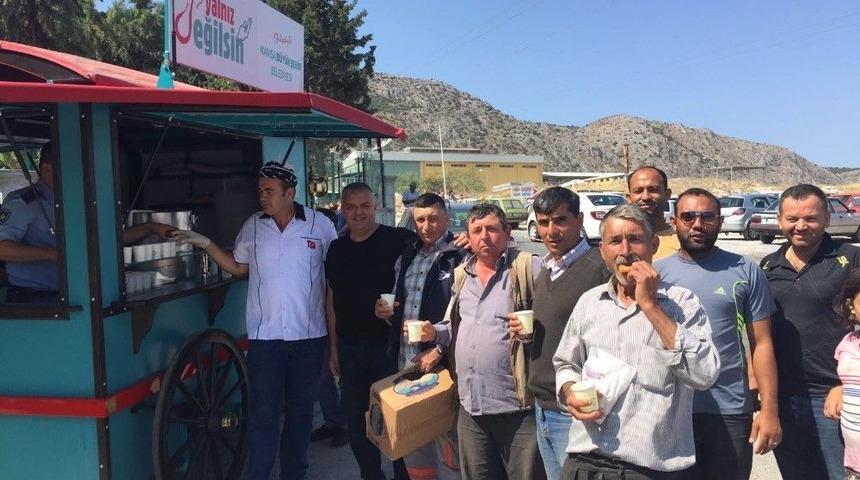 B&uuml;y&uuml;kşehir Kabir Ziyaretine Gelen Vatandaşları Unutmadı