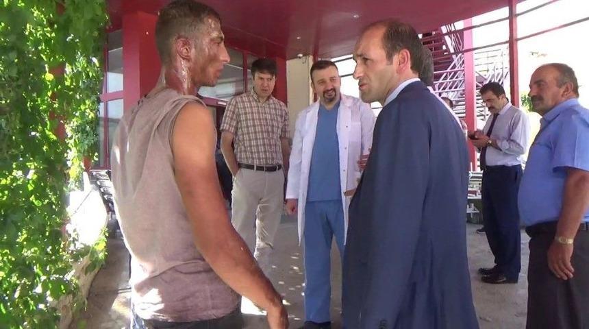 İ&ccedil;inde Gaz Sıkışması Olan Ara&ccedil; &Ccedil;akmağın &Ccedil;akılmasıyla Alev Topuna D&ouml;nd&uuml;