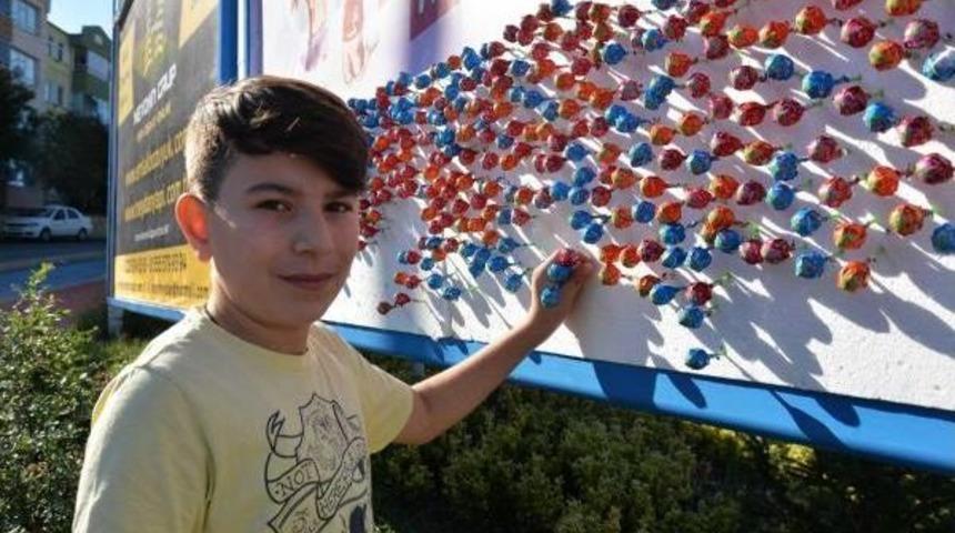 &Ccedil;ocuklar I&ccedil;in Billboardlara Şeker Konuldu