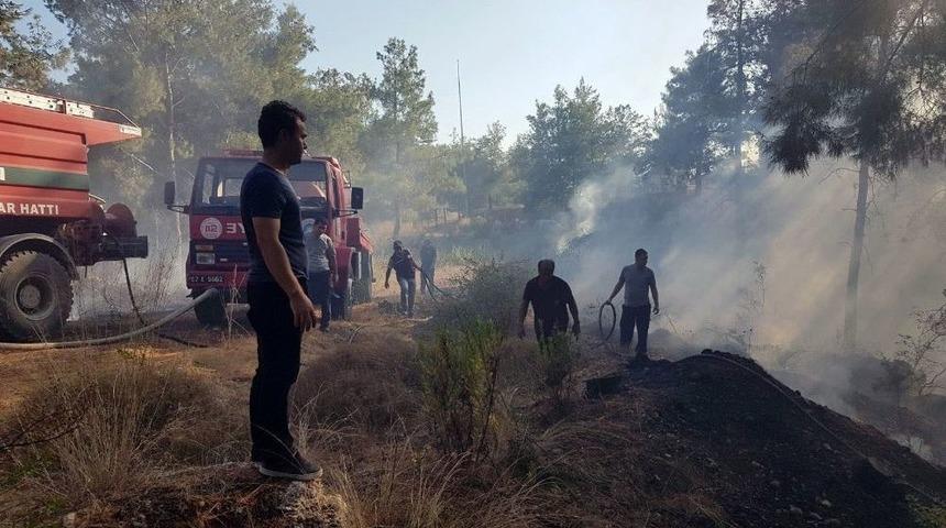 Antalya&rsquo;da &Ccedil;ıkan Orman Yangını B&uuml;y&uuml;meden S&ouml;nd&uuml;r&uuml;ld&uuml;